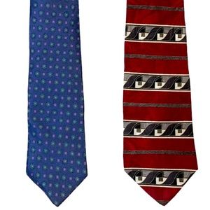 Pair of Vintage Italian Silk Men’s Ties